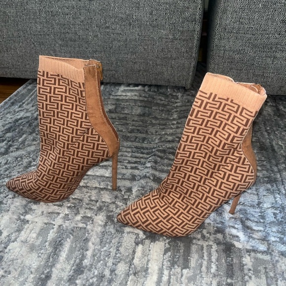 Rouje Shoes - Rouje Brown Patterned Heeled Boots